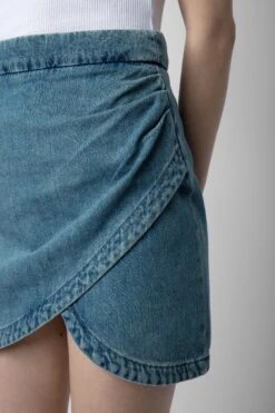 Zadig & Voltaire Julipe Denim Skirt Light Blue -Zadig Et Voltaire wwsk00346 light blue 5 1