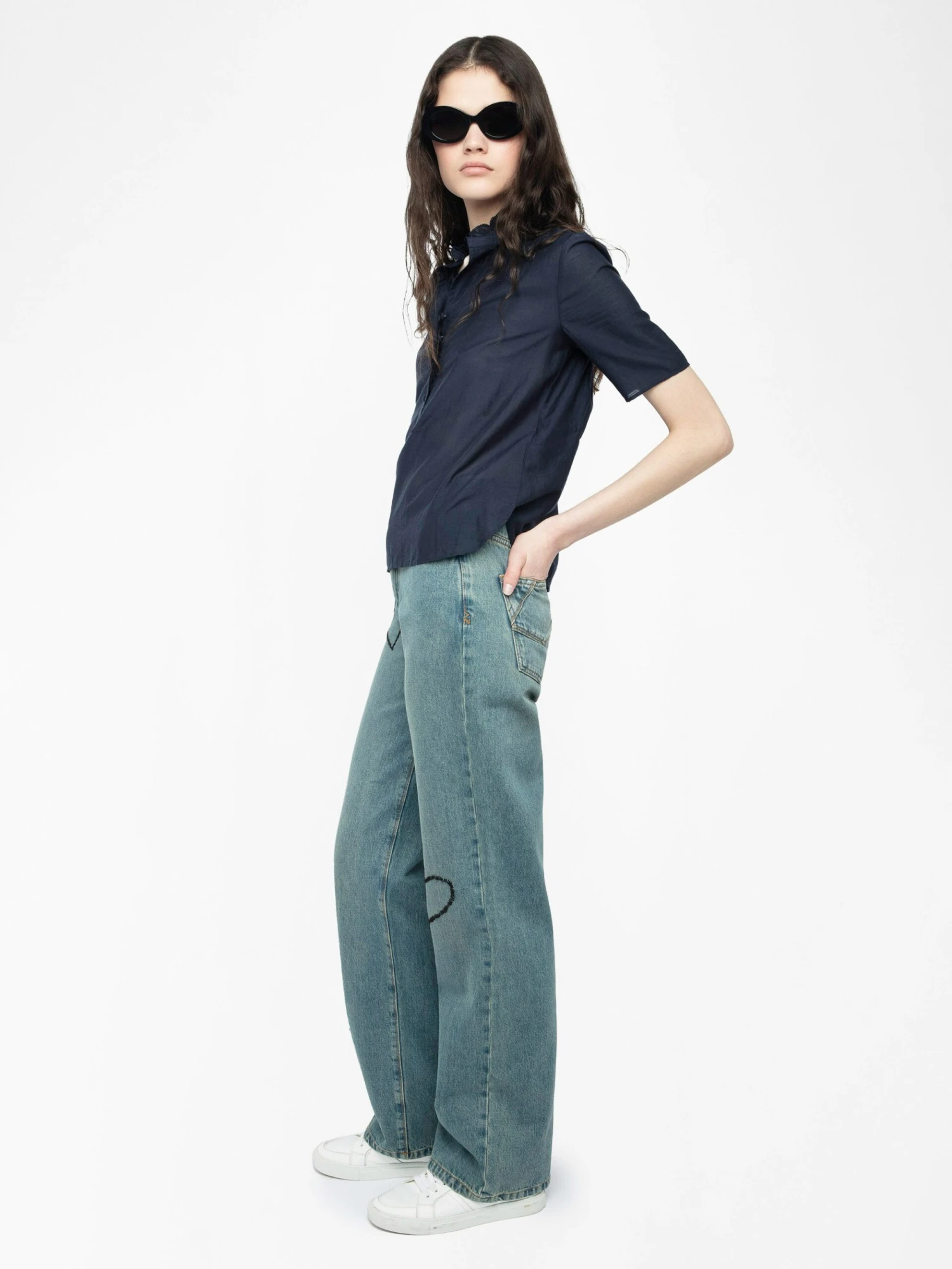 Elio Heart Embroidered Jeans Light blue Zadig & Voltaire Elio Heart Embroidered Jeans Light Blue -Zadig Et Voltaire wwto01992 encre addi 4 1 scaled