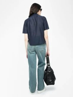 Zadig & Voltaire Topher Tomboy Women's Ruched Top Encre -Zadig Et Voltaire wwto01992 encre addi 5