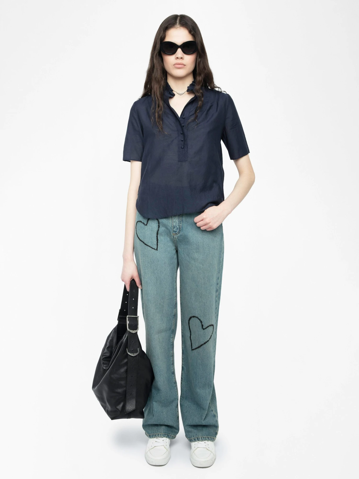Elio Heart Embroidered Jeans Light blue Zadig & Voltaire Elio Heart Embroidered Jeans Light Blue -Zadig Et Voltaire wwto01992 encre shooting 1 scaled