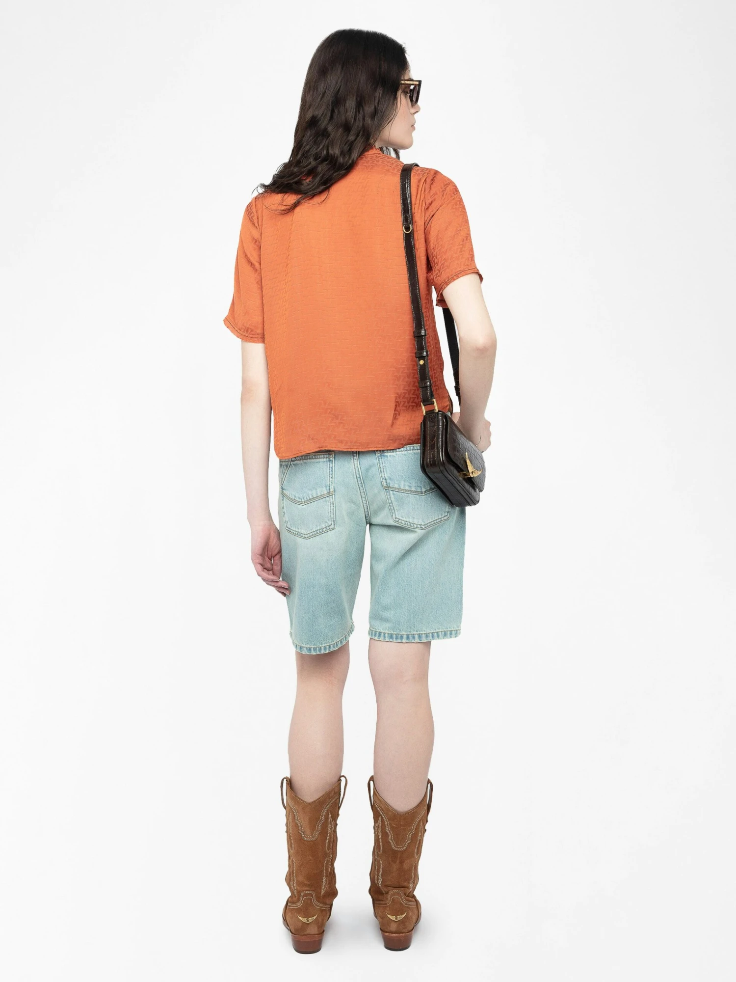 Topher Satin Top Sienna Zadig & Voltaire Topher Satin Top Sienna -Zadig Et Voltaire wwto01998 sienna back modifier scaled